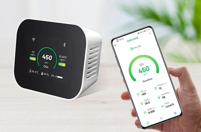 Связь настольного монитора качества воздуха AM7000